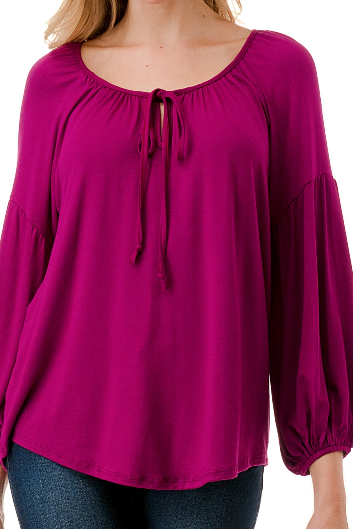 TRISH BLOUSE (MAGENTA)-VT7833