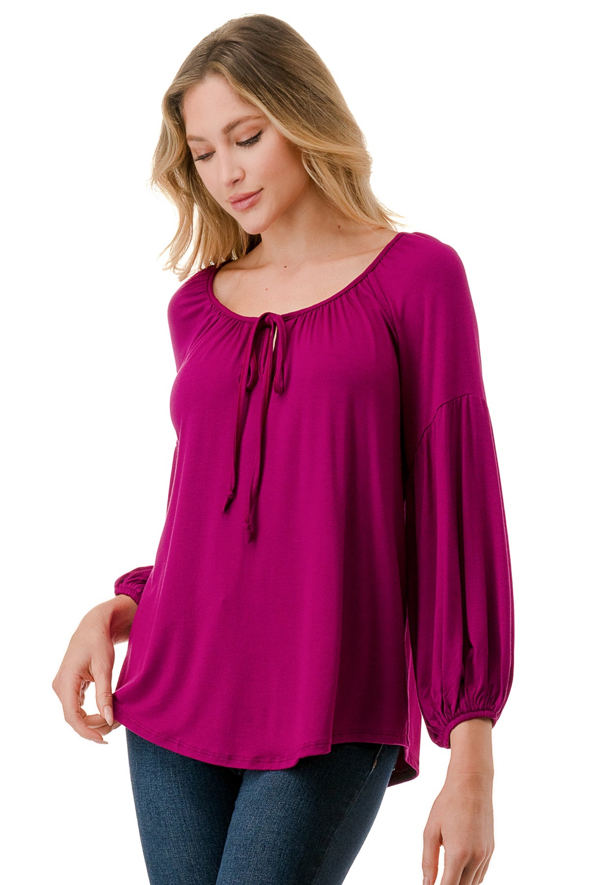 TRISH BLOUSE (MAGENTA)-VT7833