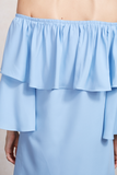 CLIO OFF SHOULDER DRESS (BLUE)-VD1686