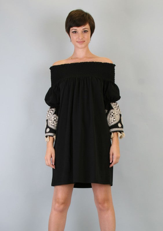 SELLY OFF SHOULDER DRESS-CVD6419