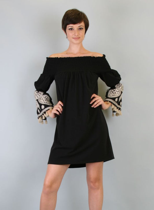 SELLY OFF SHOULDER DRESS-CVD6419