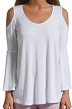 Brenda Bell Sleeve Top (White)-JT7365