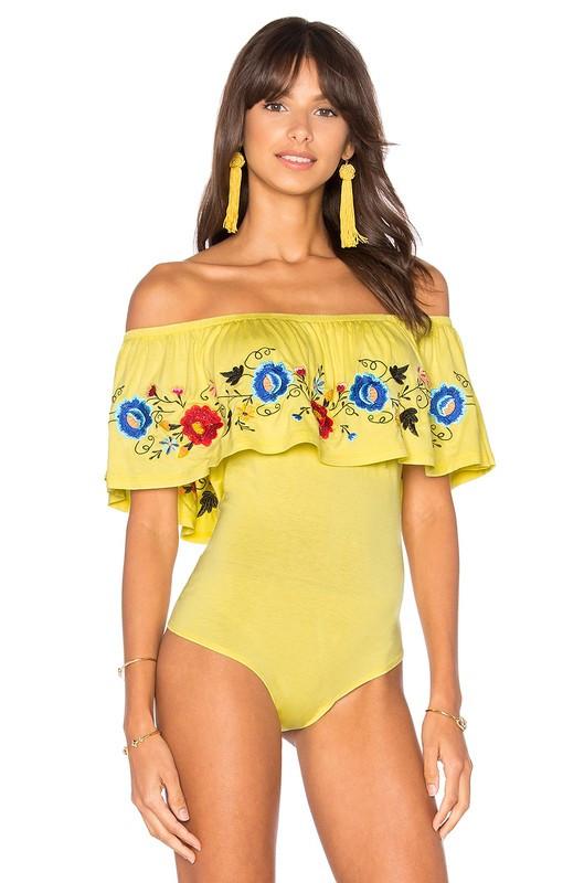 SOFIA BODYSUIT (Yellow)-CVT1651