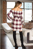BUBBLY OFF SH DRESS (RED MULTI)-VD1855