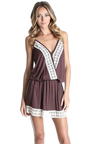 BERNICE SLEEVELESS DRESS (BROWN)-VD9842