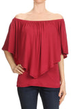 MINA CONVERTIBLE TOP (NAVY, BURGUNDY, RED)-JT7463