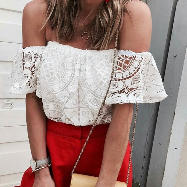 LAIA OFF SHOULDER TOP (WHITE)-VT1280