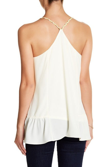 NALA V-NECK CAMI (Coral, White)- VT1214