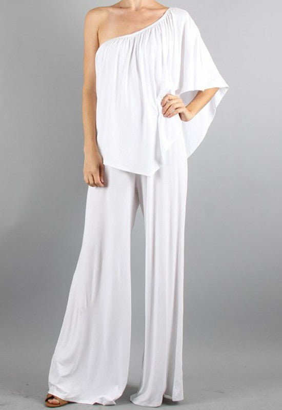 JILL STRAPLESS JUMPSUIT ( Black, Grey, White, Red,  Aqua, Copper)- JD7152