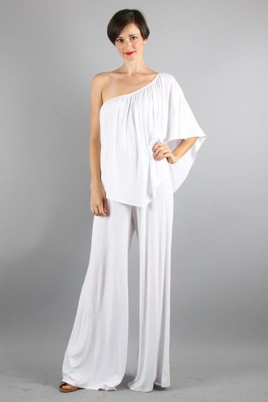JILL STRAPLESS JUMPSUIT ( Black, Grey, White, Red,  Aqua, Copper)- JD7152