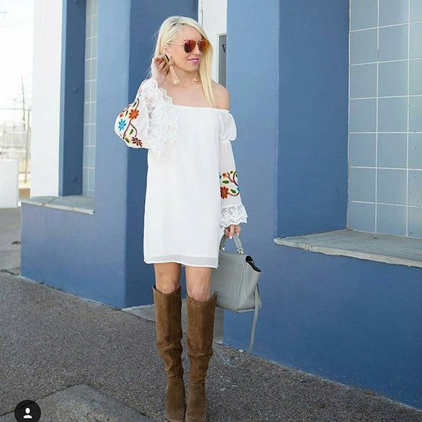 MERUVINA OFF THE SHOULDER DRESS-CVD9000
