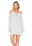 AURELIA OPEN SHOULDER DRESS (White)-VD2073