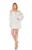 AURELIA OPEN SHOULDER DRESS (White)-VD2073
