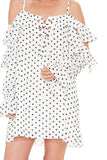 AURELIA OPEN SHOULDER DRESS (White)-VD2073