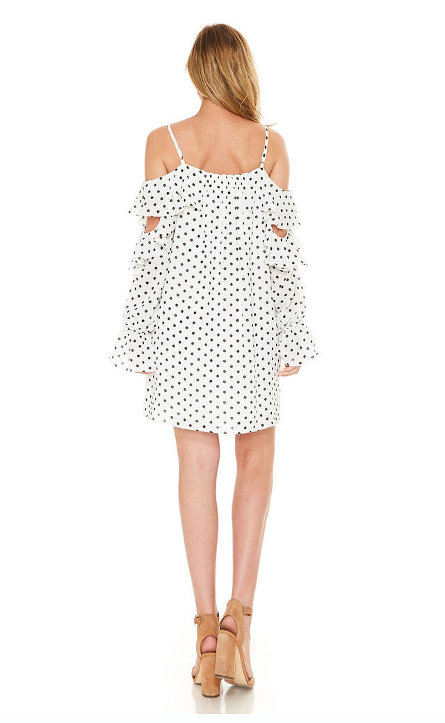 AURELIA OPEN SHOULDER DRESS (White)-VD2073