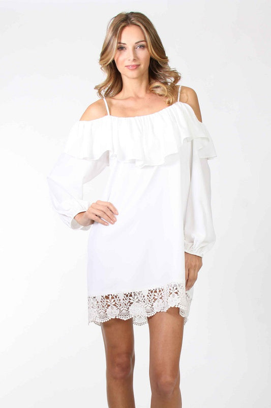 CHANTILY DRESS (WHITE) -VD9711