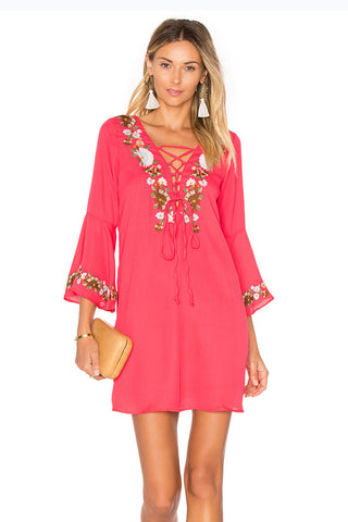 DINA BELL SLEEVE DRESS-CVD1404