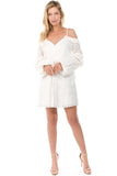 ALANA BUBBLE SLEEVE DRESS (OFF WHITE)- CVD2091E