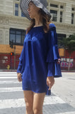 ETTA OFF SHOULDER DRESS (Navy)- CVD2095