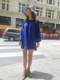 ETTA OFF SHOULDER DRESS (Navy)- CVD2095