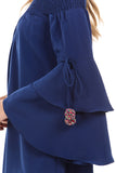 ETTA OFF SHOULDER DRESS (Navy)- CVD2095