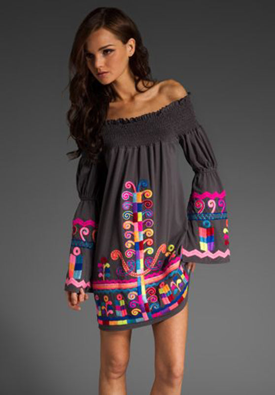 DARA OFF SHOULDER DRESS (BLACK)-CVD6606