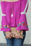 ULLA OFF SHOULDER TOP(MAGENTA)-CVT1203