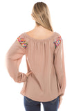BRITNEY LONG SLEEVE BLOUSE(BROWN) -CVT1482