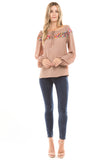 BRITNEY LONG SLEEVE BLOUSE(BROWN) -CVT1482