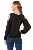 TIE FRONT TOP  (BLACK)- CVT1532