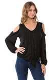 TIE FRONT TOP  (BLACK)- CVT1532