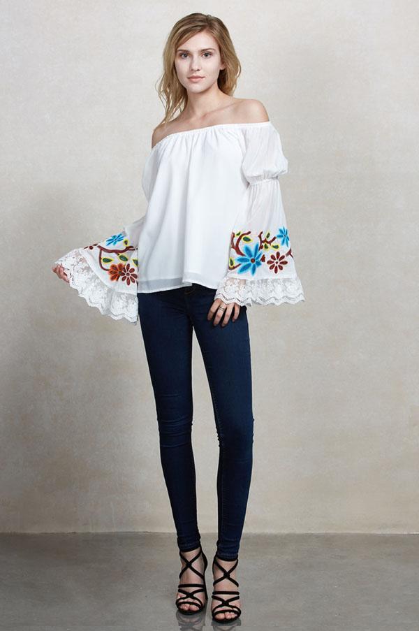 MERUVINA OFF THE SHOULDER TOP (Ivory)- CVT8998