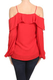 JOAN LONG SLEEVE TOP (RED)-CVT9725