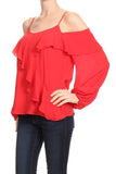 JOAN LONG SLEEVE TOP (RED)-CVT9725