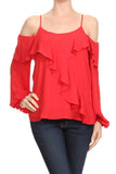 JOAN LONG SLEEVE TOP (RED)-CVT9725