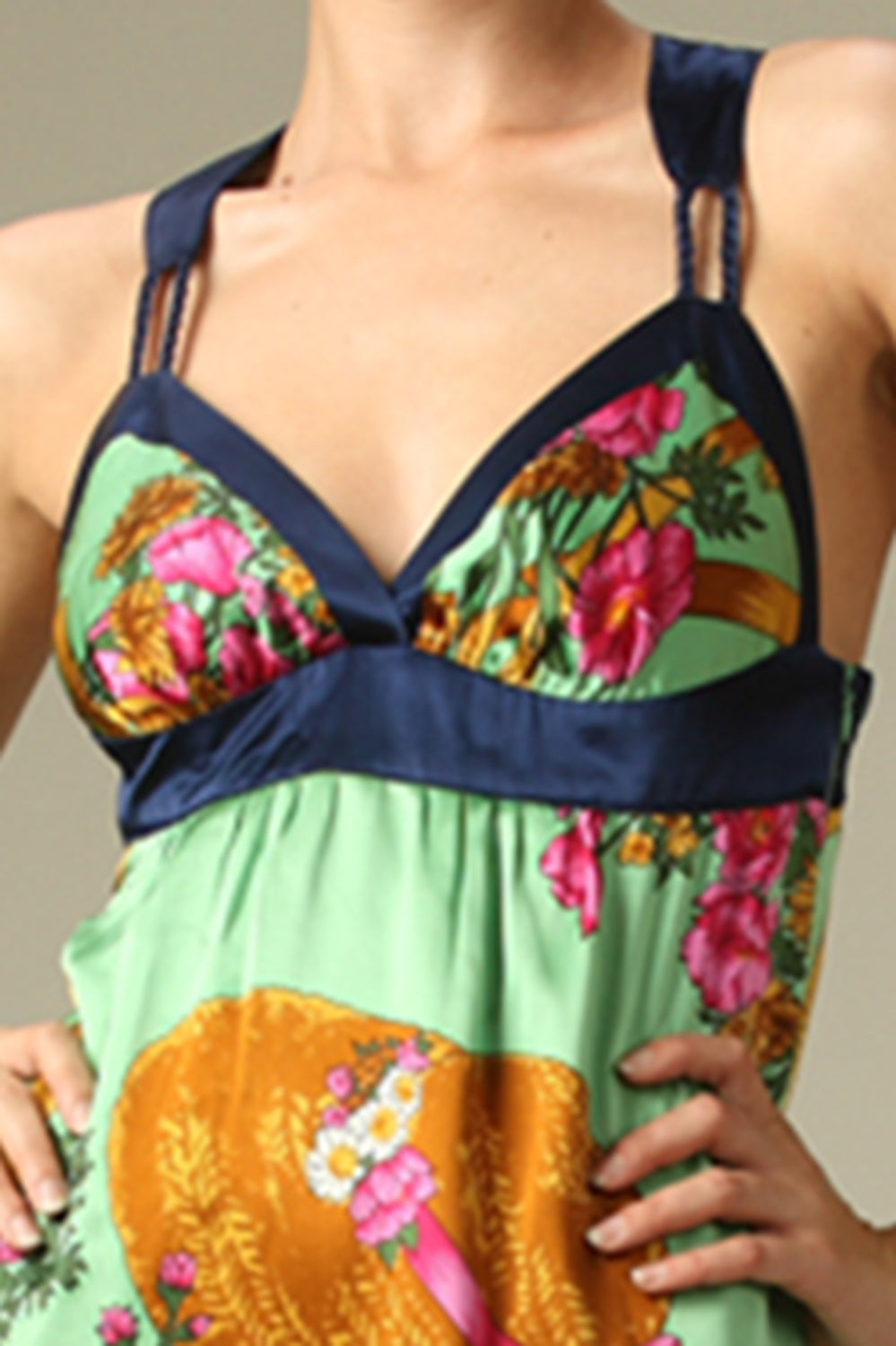 CRISTEN BABYDOLL DRESS (GREEN)-D6159
