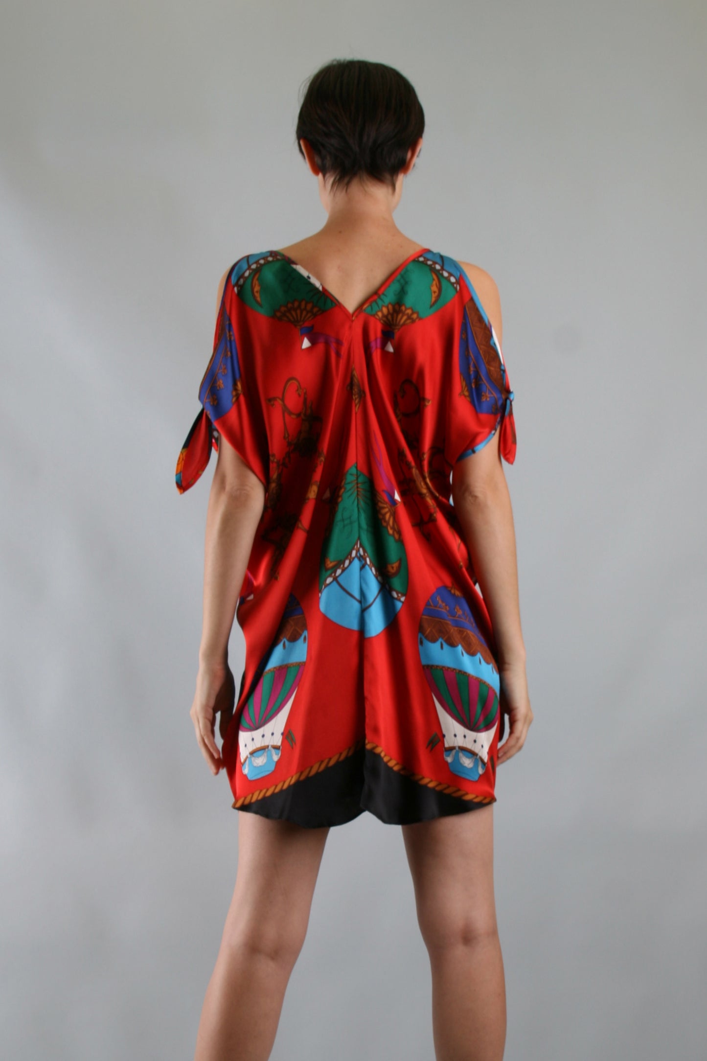 MARILYN OPEN SHOULDER DRESS (RED)-D7889