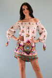 ALEXANDRA LONG SLEEVE DRESS (WHITE)-D8082