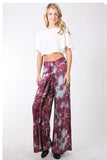 TAMARA PANTS (WINE TIE DYE)-P9425