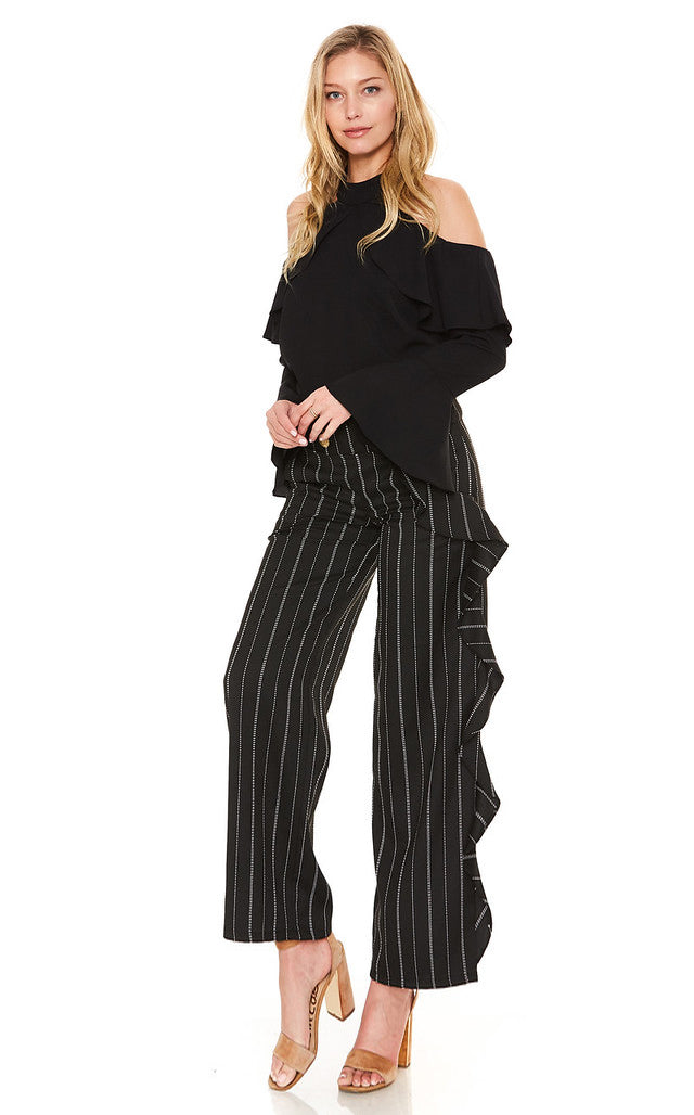 DANDY RUFFLE PANTS (Black)-VP2017
