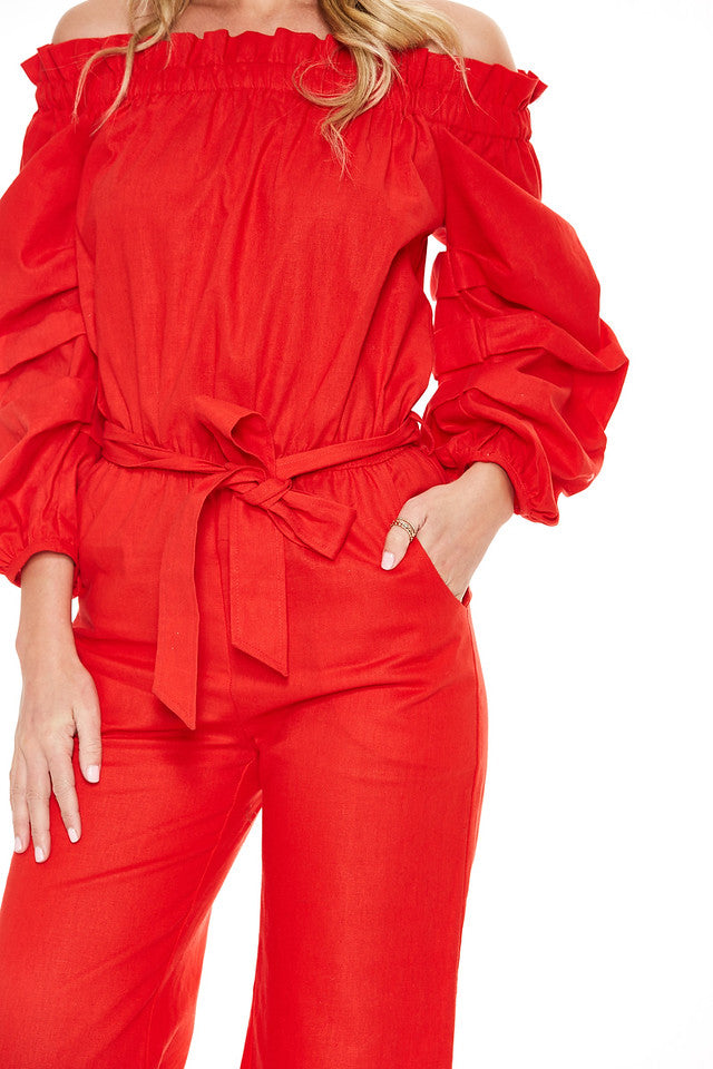 HAZEL JUMPSUIT (Red)-VD2074
