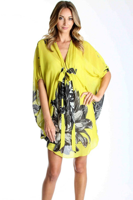 JANET CAFTAN DRESS (MUSTARD)- VD1034