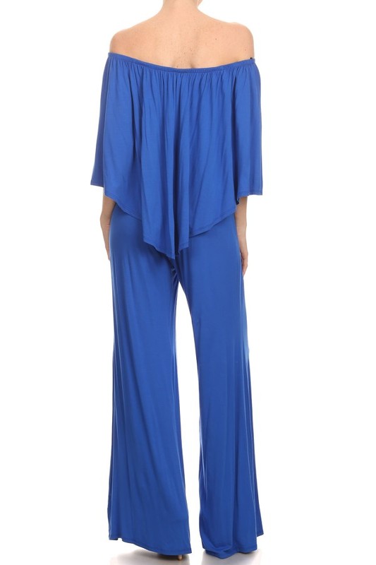 JILL STRAPLESS JUMPSUIT (Navy, Charcoal, Royal Blue, Dark Brown, L. Brown, Purple)- JD7152