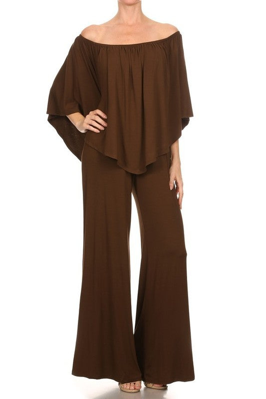 JILL STRAPLESS JUMPSUIT (Navy, Charcoal, Royal Blue, Dark Brown, L. Brown, Purple)- JD7152