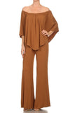 JILL STRAPLESS JUMPSUIT (Navy, Charcoal, Royal Blue, Dark Brown, L. Brown, Purple)- JD7152