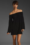 JENNA OFF SHOULDER DRESS (BLACK)-JD7461