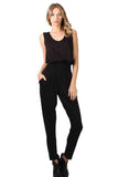 CLAUDETTE SLIM JUMPSUIT (Black)-JD9475