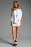 MINA CONVERTIBLE DRESS (WHITE, TANGERINE)-JD7081