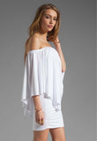 MINA CONVERTIBLE DRESS (WHITE, TANGERINE)-JD7081