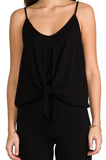 Scarlet Tie Jumpsuit (Black)-JD7702